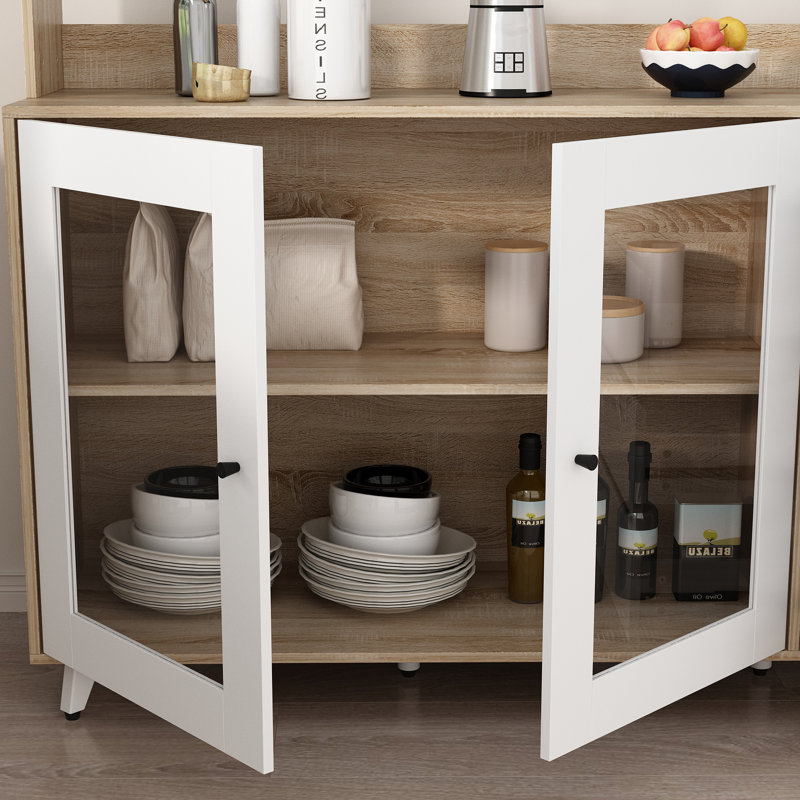 Garde-manger 74,8 po Dorilal, Chêne / blanc