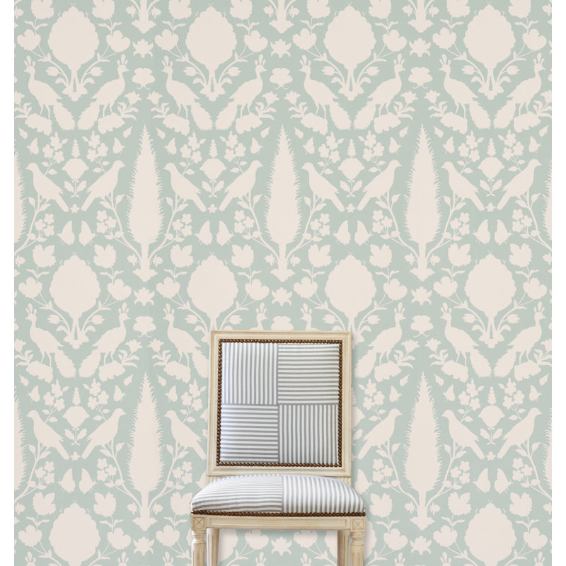 Chenonceau Wallpaper, Green/Beige