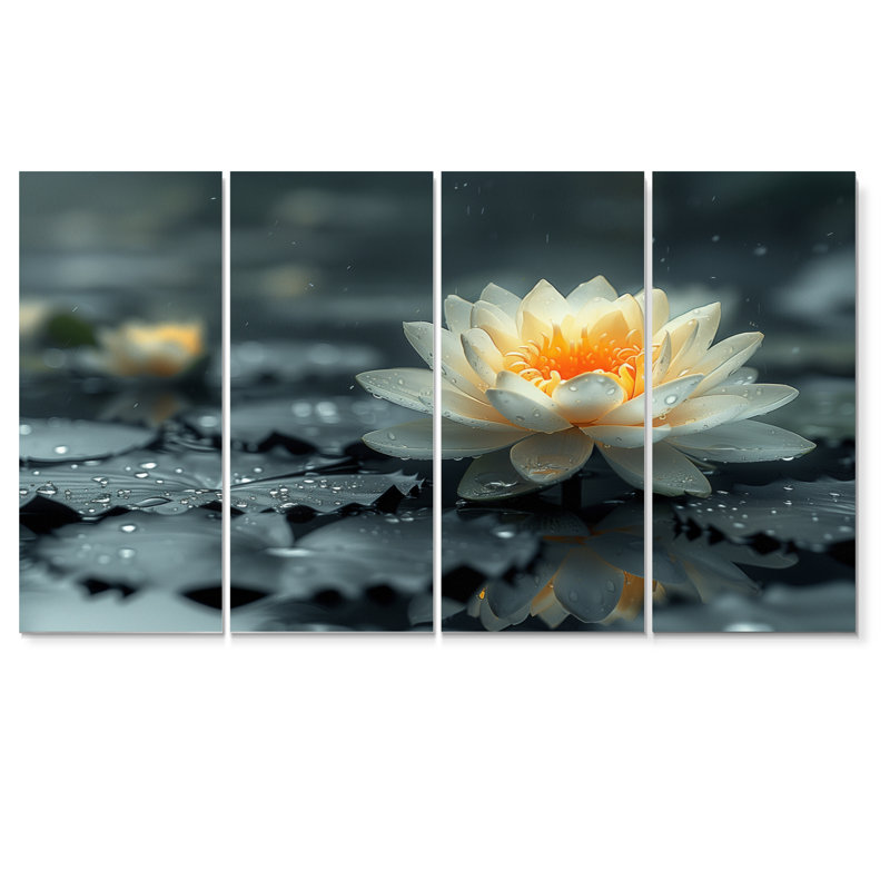 Roberson - lotus, ensemble d'art mural, H 28 po x l 48 po