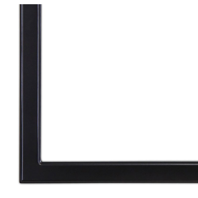 Miroir biseauté pleine longueur patiné, 47,38 po x 23,38 po, Noir mat
