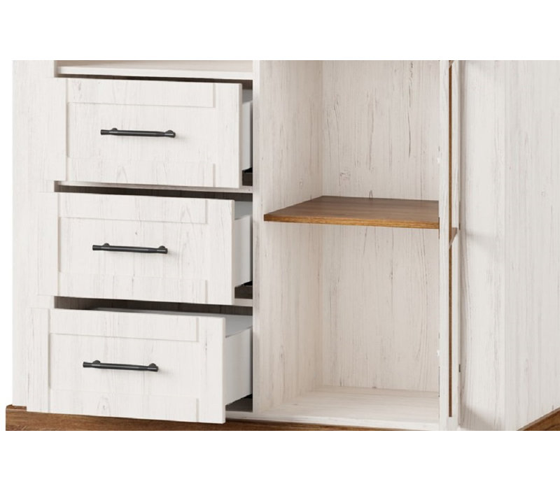 COUNTRY 1-Door 3-Drawer Display Cabinet