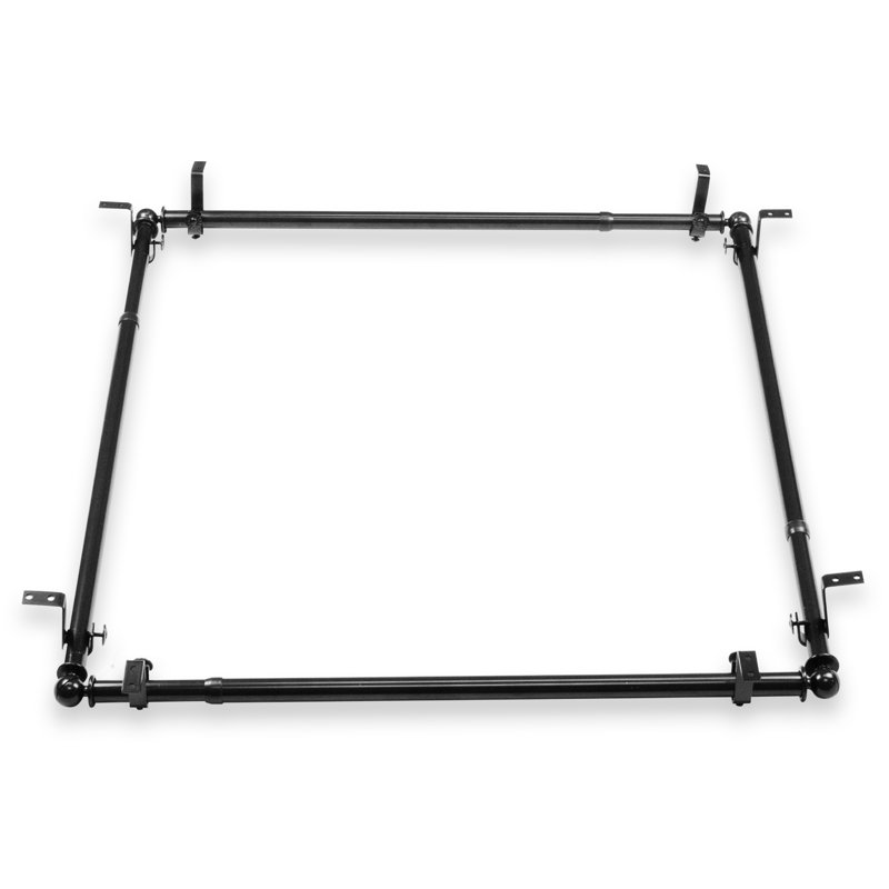 Tringle à rideaux simple quatre faces maymie, Noir, H 2,5 po x l 170 po x P 1,38 po