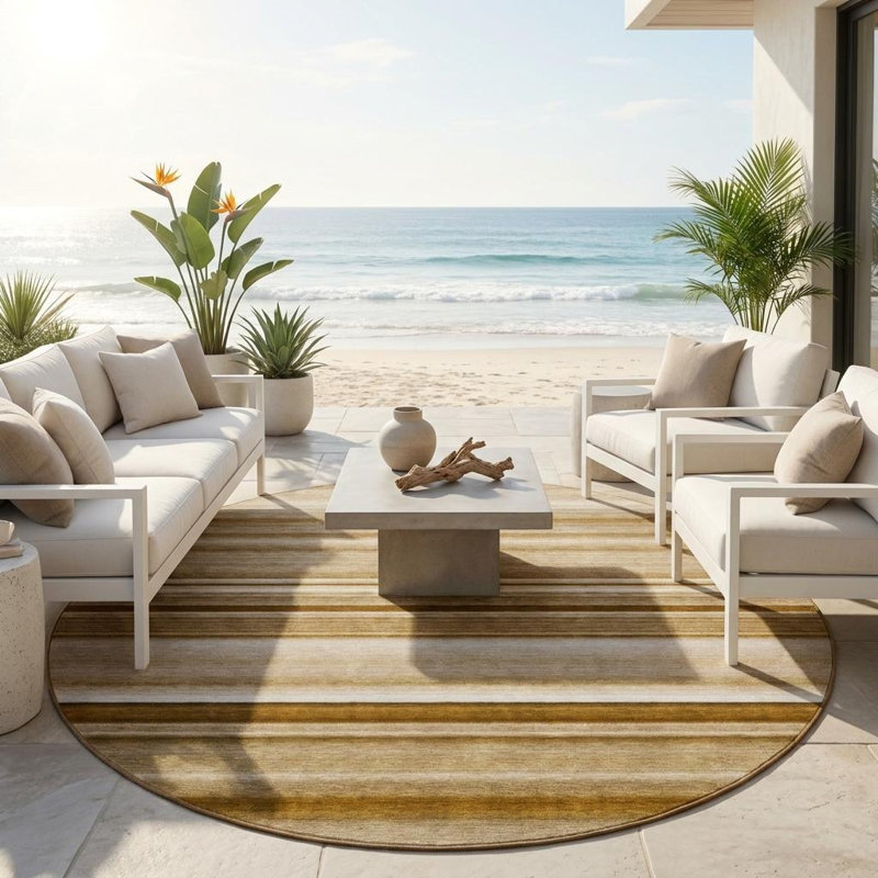 Tapis d'intérieur rond 8 po