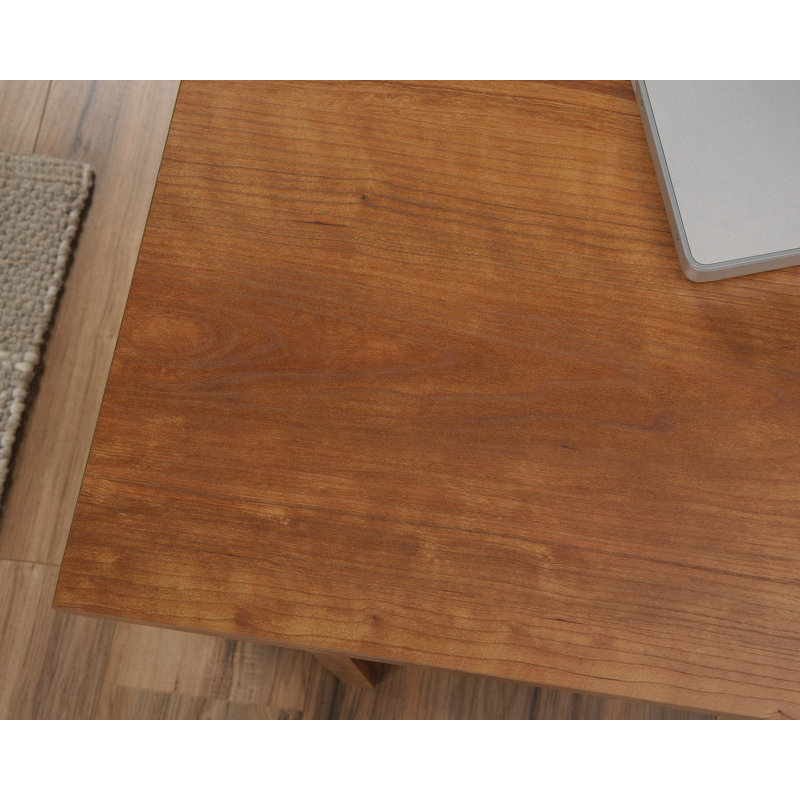 Prairie Cherry L-Shaped Executive Desk with File Storage