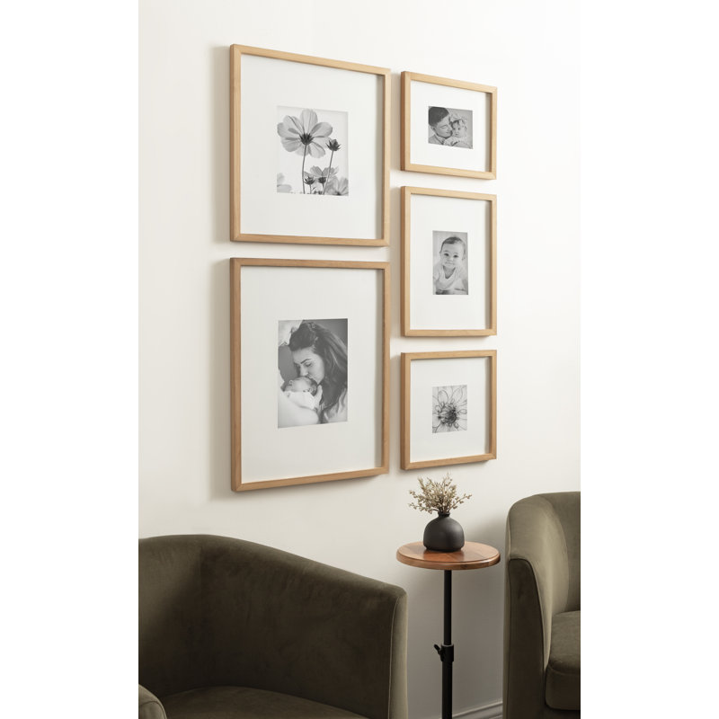 Ensemble de cinq cadres photo Gallery, Brun