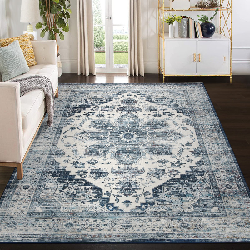 VIlmar Washable Oriental Indoor Rug, Rectangle 8' x 10'