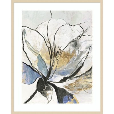 Reproduction d'art mural encadrée en bois «Floral I» par Asia Jensen
