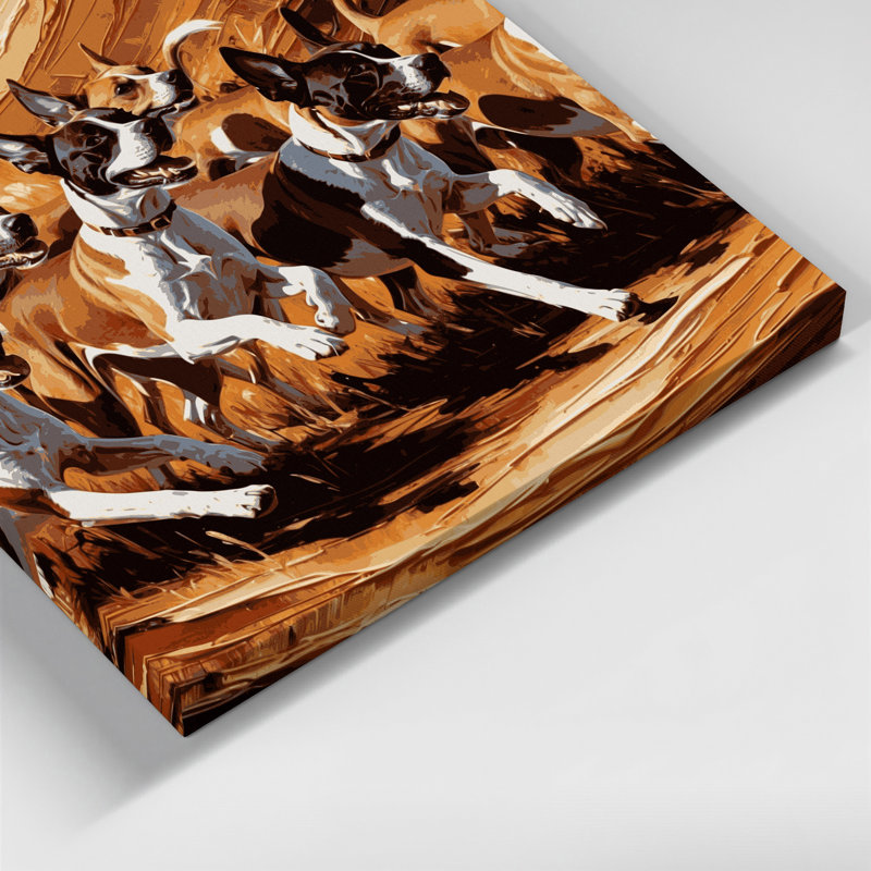 «Dogs Basenji Brown», art mural sur toile, H 11 po x l 14 po