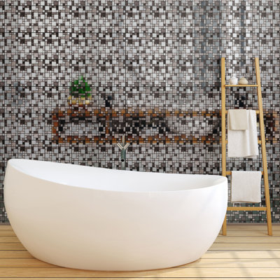 Edilson 15 cm. W x 15 cm. L Fireplace Surround Peel and Stick Mosaic Tile