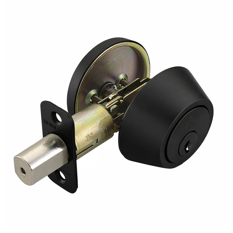 Single Cylinder Deadbolt, Matte Black