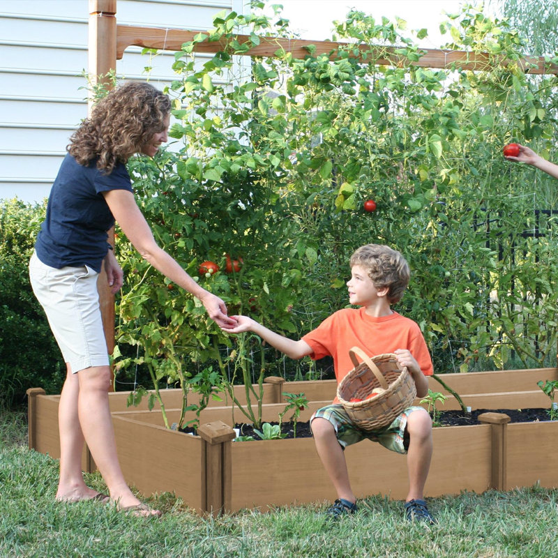 Behn 8X4Ft Fir Wood Large Raised Garden Bed