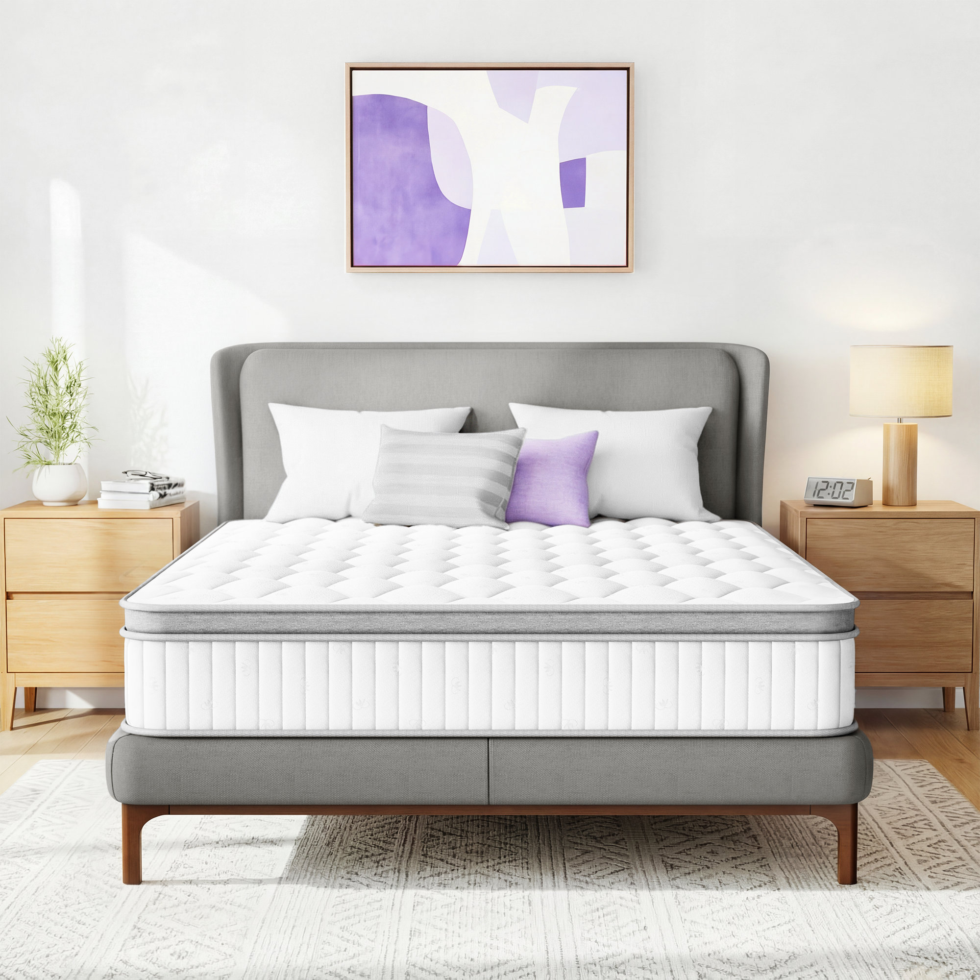 Sleep by Wayfair™ 10"/12"/14" Plush Cooling Gel Hybrid Mattress - King