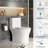 17.5" Elongated One-Piece Toilet with V-Shaped Cover & ADA Height, Soft-Close PP Seat & Easy-Clean Ceramic Surface, Water-Efficient Flush & Compact Design