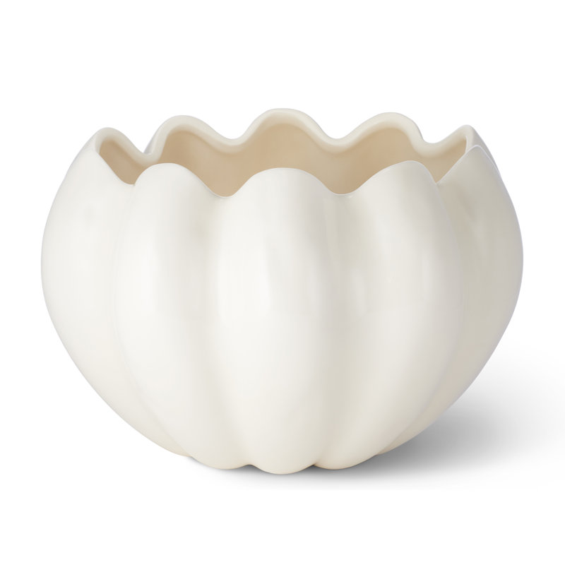 Vase de table en céramique Mirabelle, Crème