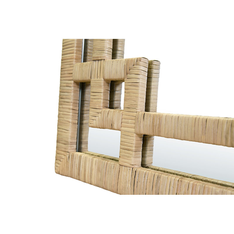 Rotin à motif de clé grecque, Naturel