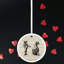 Headstand Alice In Wonderland Circle Shaped Ceramic Ornament Bauble