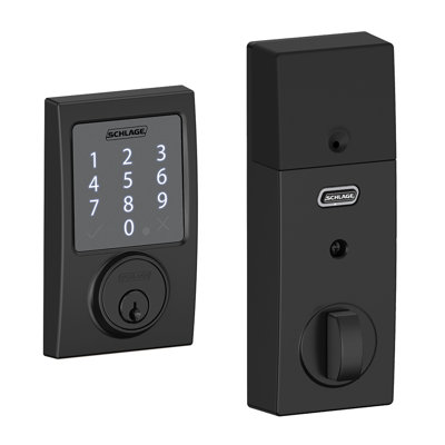 Escutcheon Single Cylinder Electronic Deadbolt with Bluetooth Capability