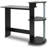 Compact Computer Desk With Shelves, Round Side