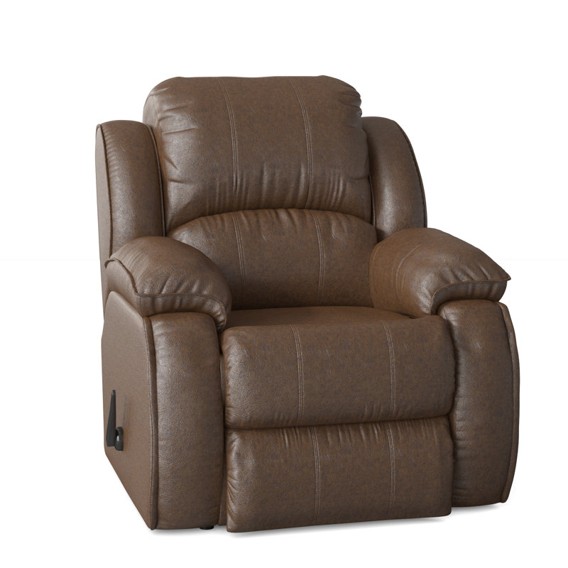 Cagney 38" Wide Manual Rocker Standard Recliner, Eastwood Chaps Leather