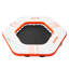 8.5FT Inflatable Dock Platform with 5FT Trampoline Mesh Pool with Portable Bag & Detachable Ladder