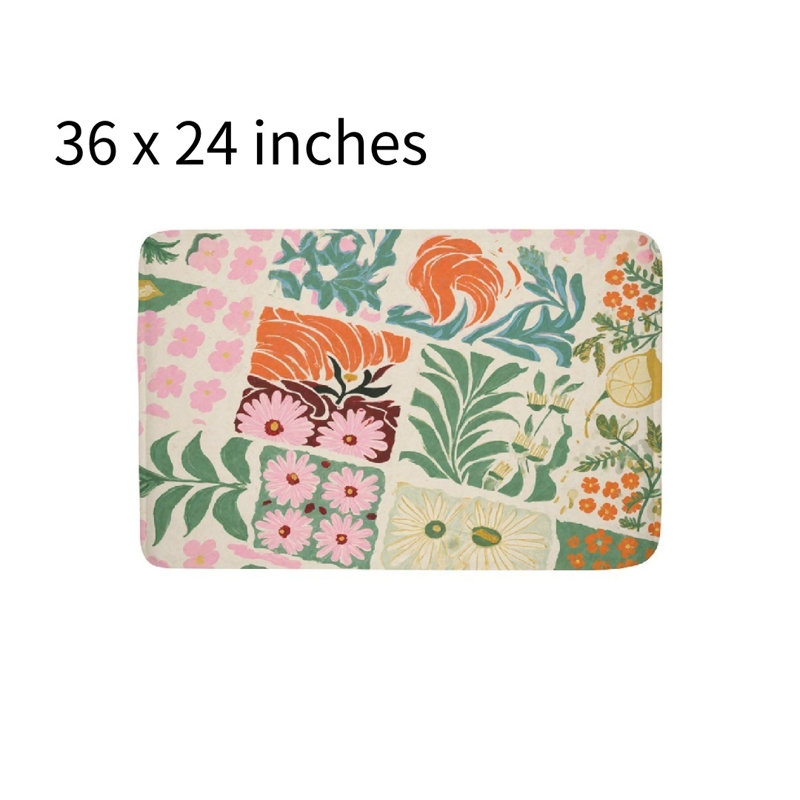 Tapis pour salle de bain Bright Mixed Floral