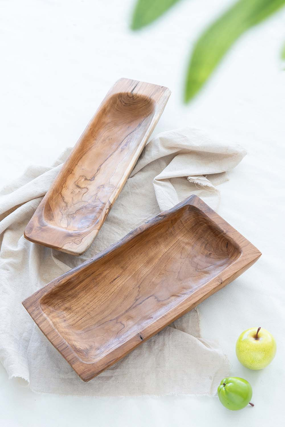 Teak Decorative Tray, Tan