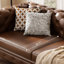 Causeuse-coussin standard en cuir véritable brun-547879982