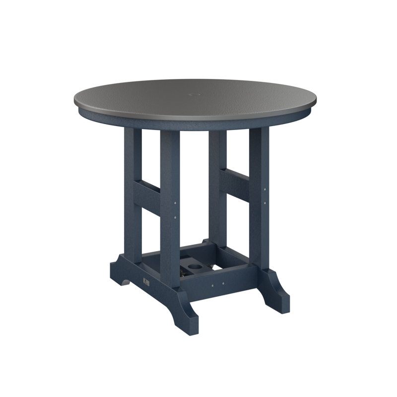 Table de salle à manger Garden Classic, Marine, H 30,87 po x l 38 po x P 38 po, Acier inoxydable martelé
