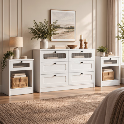 3-Piece Bedroom Set (Nightstands and Dresser)