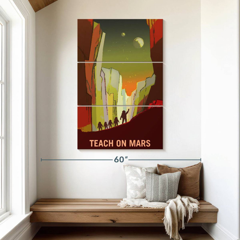 Oberle Mars Explorers Wanted Poster III, 57" H x 36" W