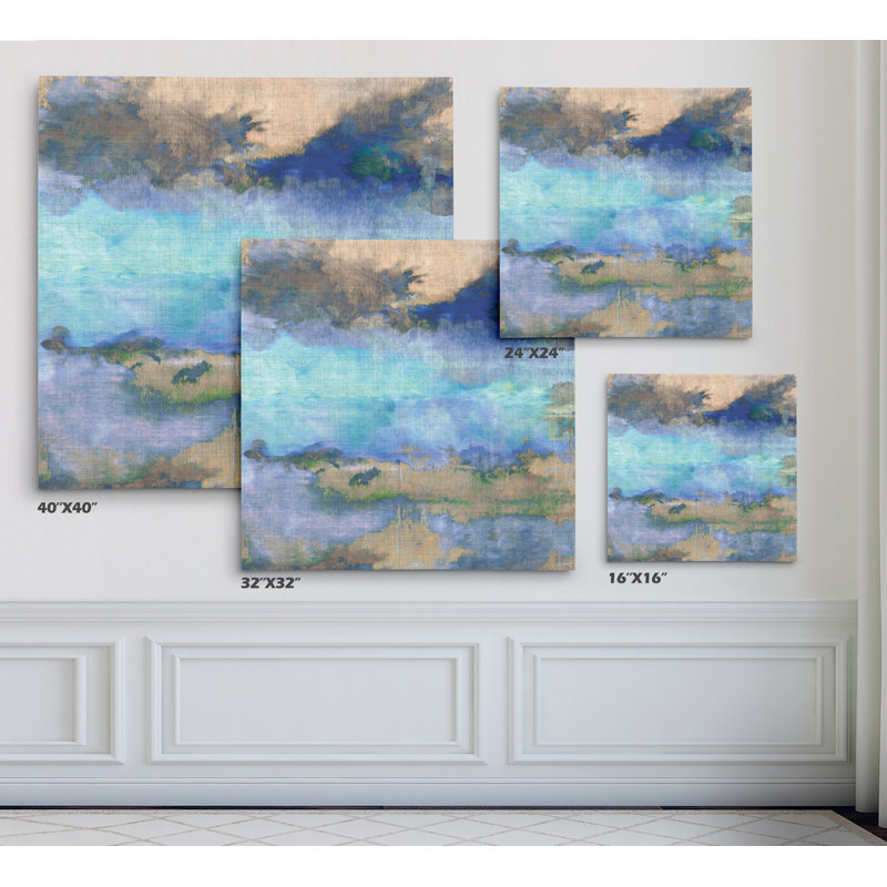 « cascadia ii », reproduction de peinture à l’huile, H 40 po x l 40 po x P 1,5 po, Toile tendue