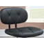 Chaise de bureau pivotante à 360 ° avec base en métal avec coussin amovible, chaise de bureau moderne pour petits espaces, salon, chambre à coucher, coin lecture