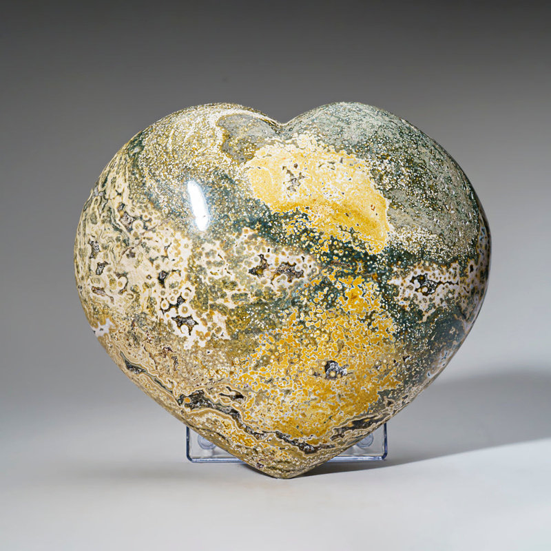 Polished Ocean Jasper Heart From Madagascar (4.8 Lbs)