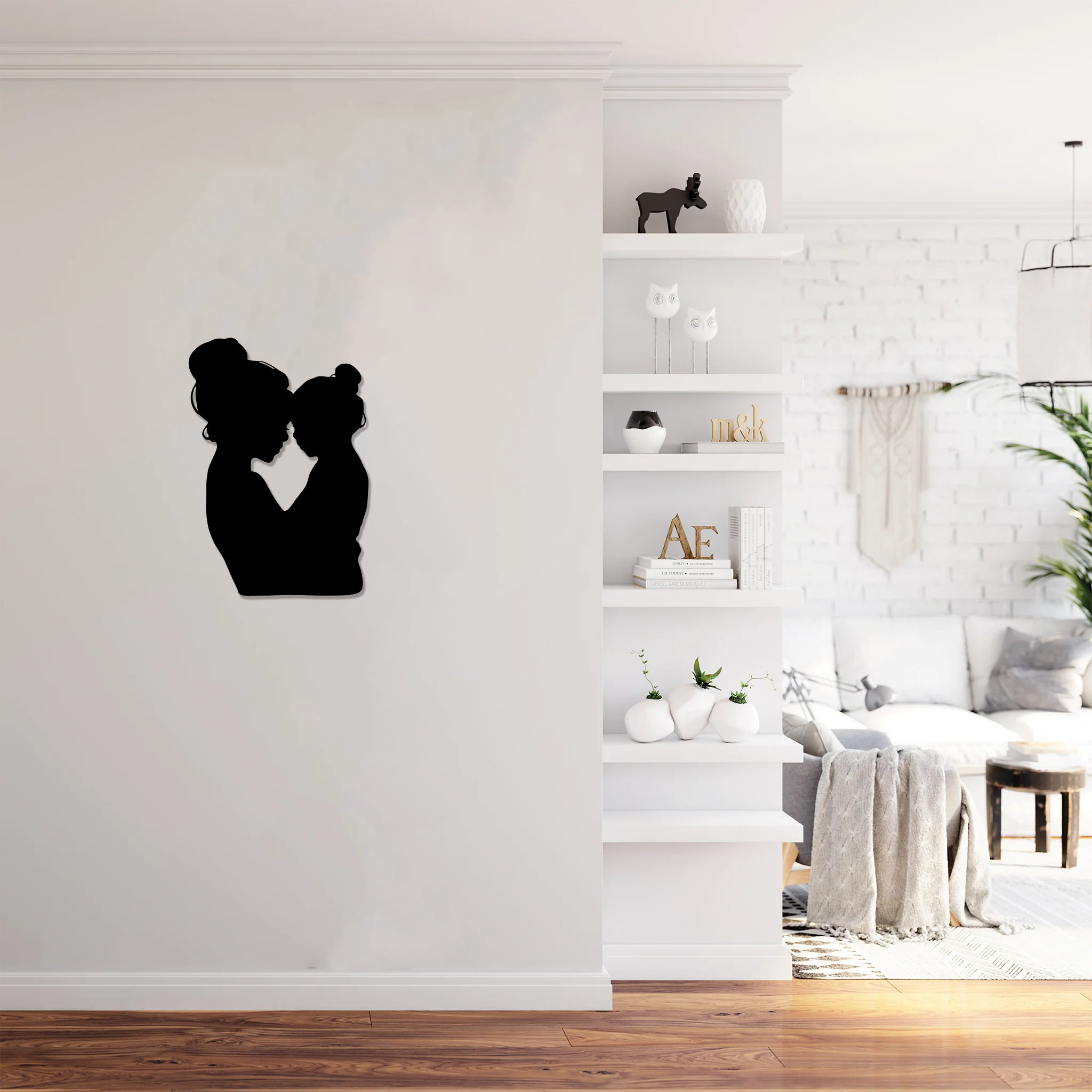 Red Barrel Studio® Mommy And Me Metal Wall Art - Mother & Child Love ...