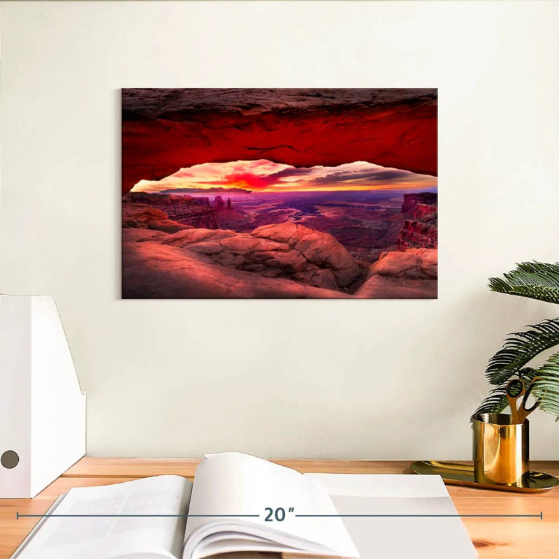 Alvord Mesa Arch Fiery Sunrise, H 8 po x l 12 po
