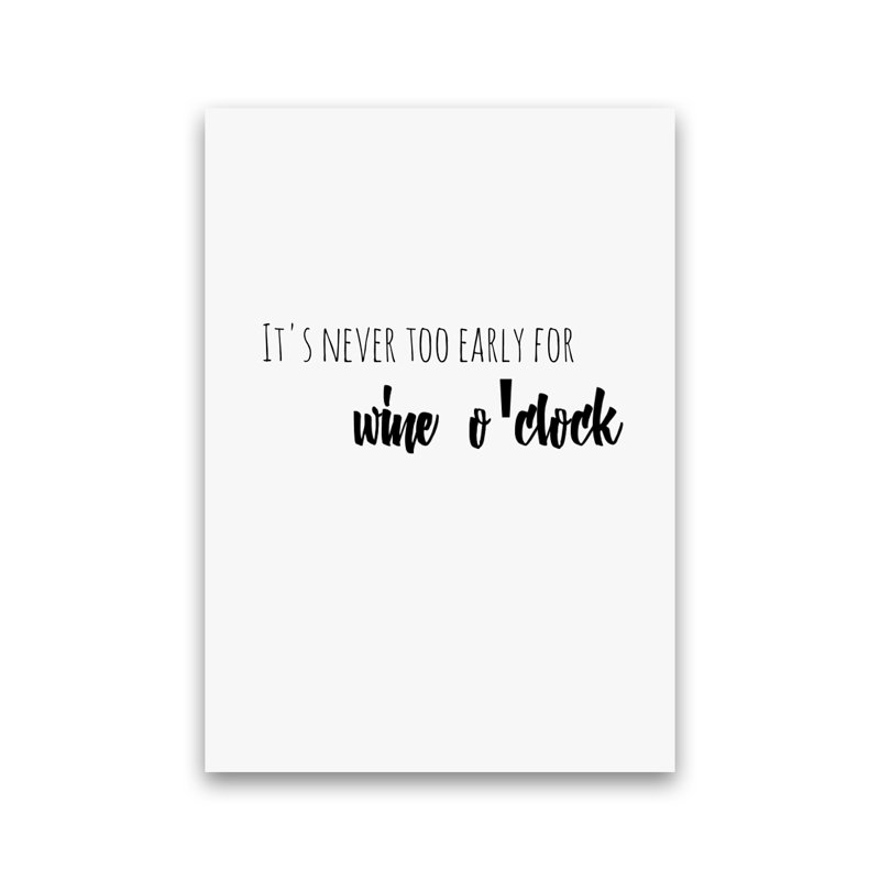 Wine O'clock - Print, No Framed, 30cm H x 21cm W x 1cm D
