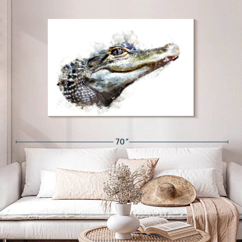 Tête de crocodile Crowle, H 32 po x l 48 po