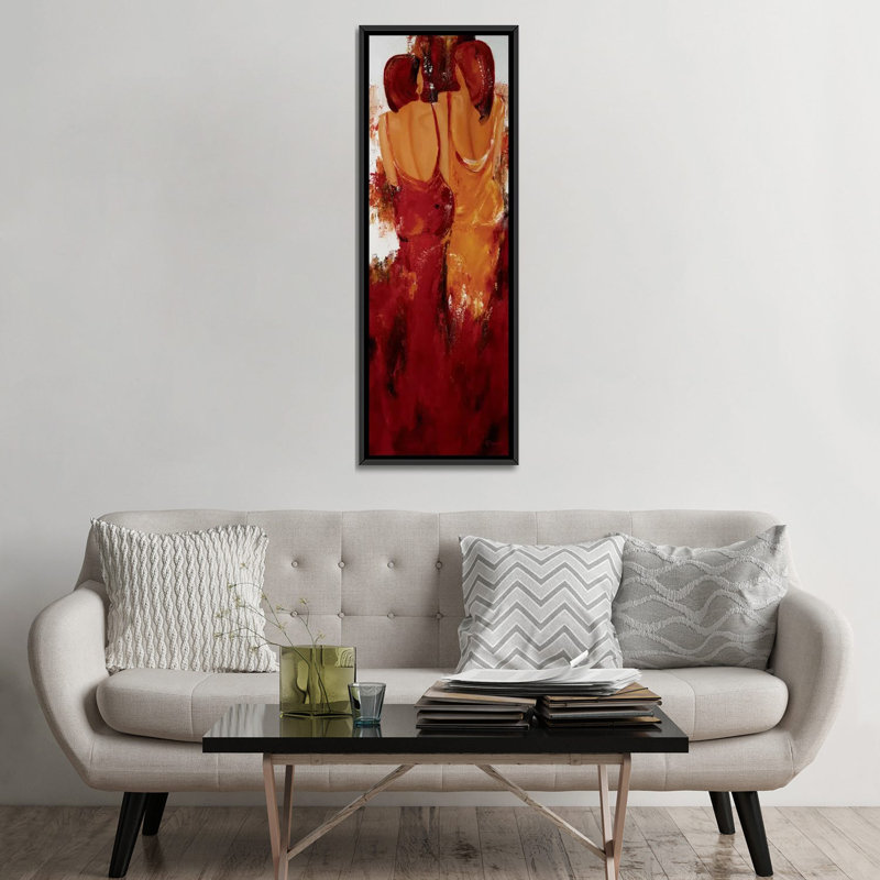 « deux », impression sur toile, H 48 po x l 16 po x P 1,5 po, Toile avec cadre noir