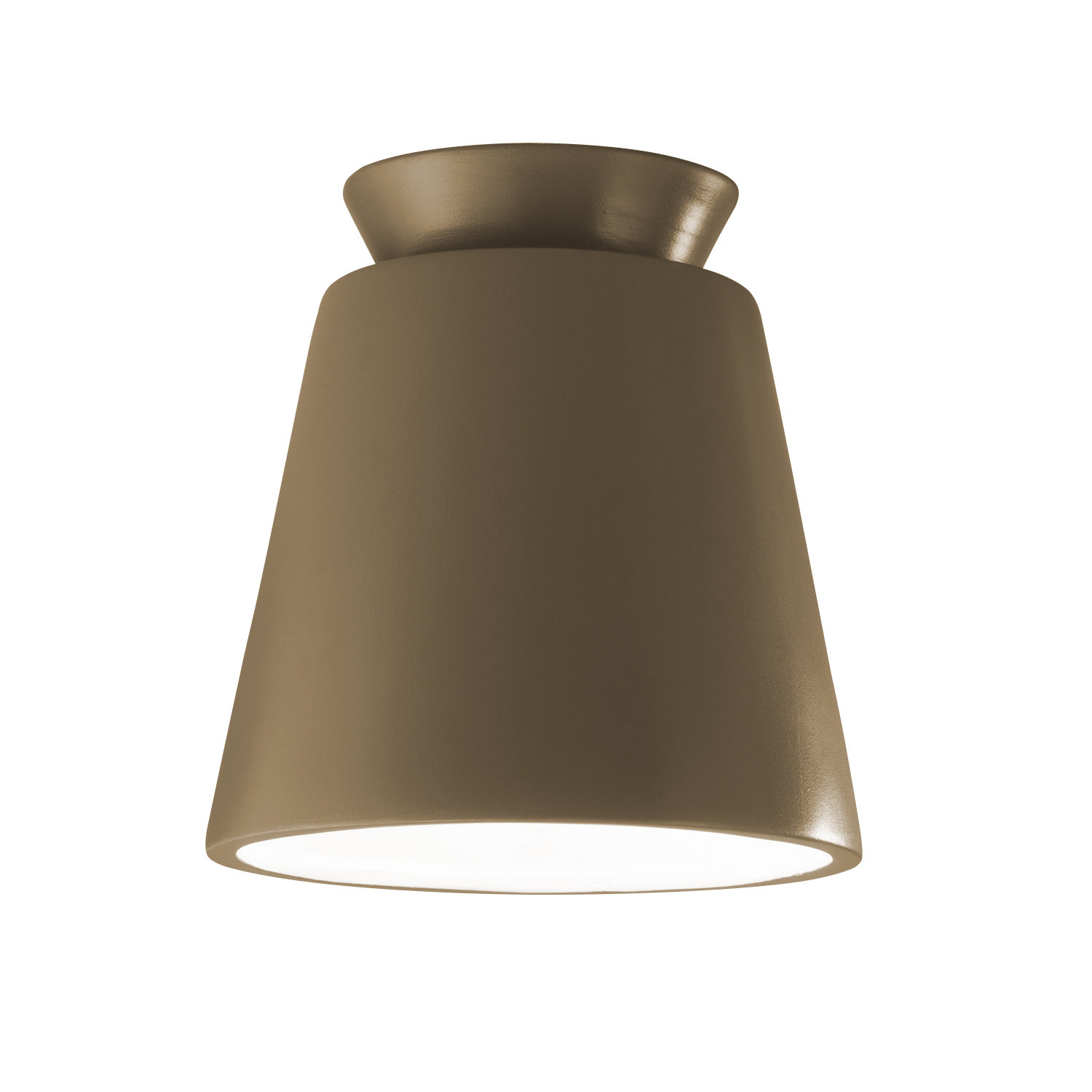 Logan Ceramic Outdoor Flush Mount, Adobe, Incandescent (Not Included)