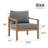 Solid Wood Patio Chair with Cushions-113103515
