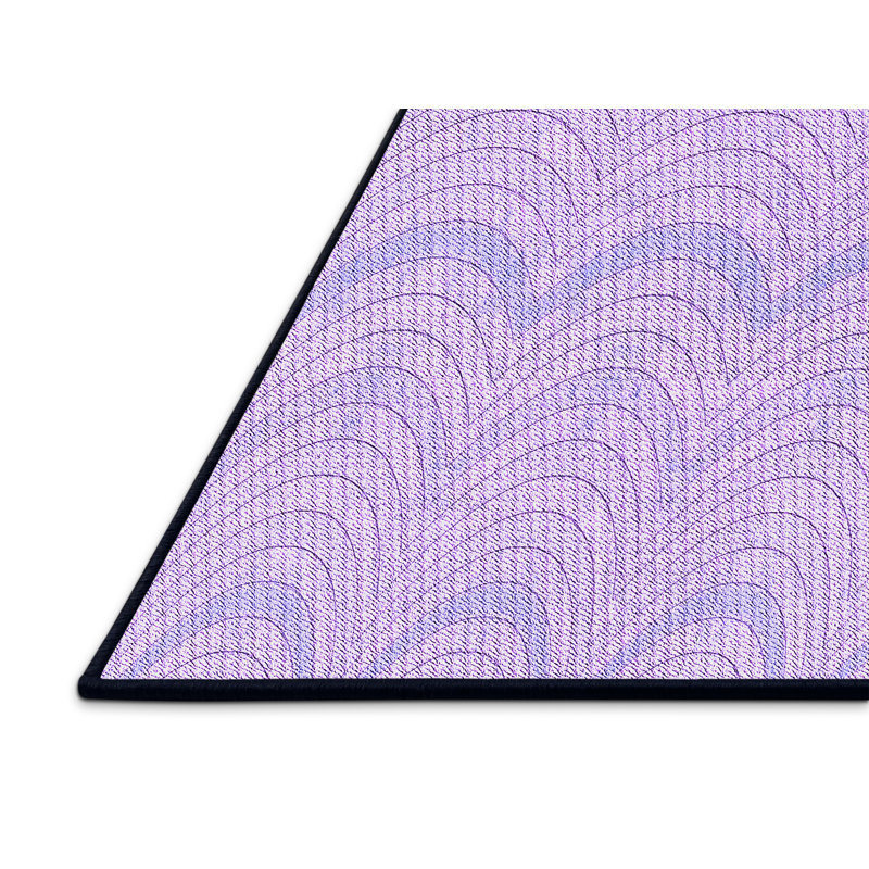 Tapis abstrait mauve clair, Rectangle 5 pi x 7 pi