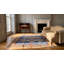 Tapis bleu antique en laine Bidjov