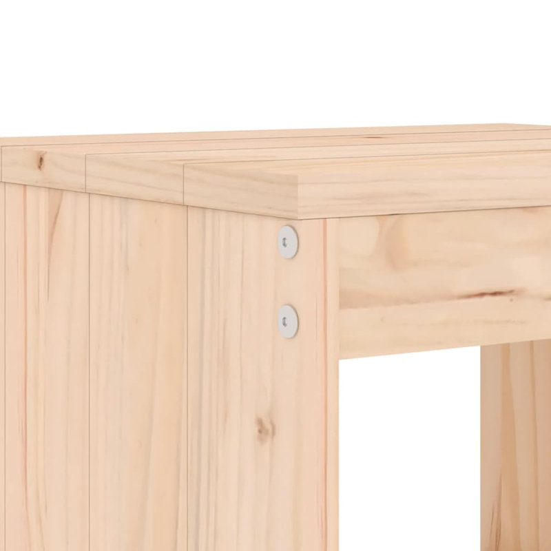 Ayano Brayden Studio Bar Set with Wood Frame and Solid Wood Outer Material, Brown