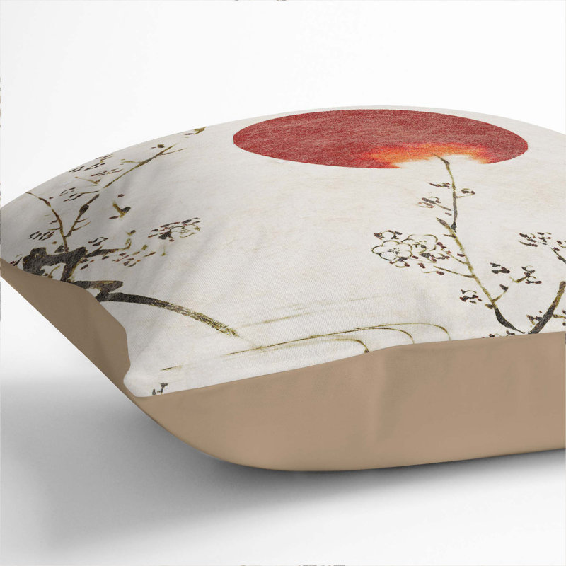Floral Square Throw Cushion, 55cm H x 55cm W x 20cm D, Stone