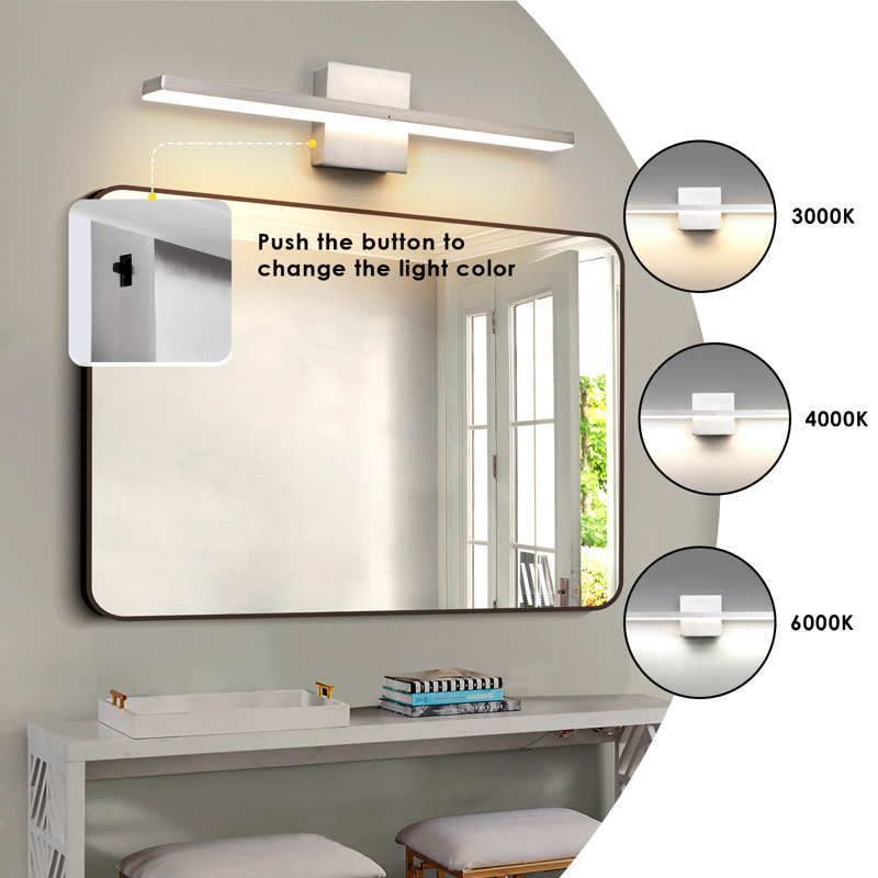 Dimmable Led Vanity Light, Chrome