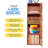 4-Doors, 4-Shelf Bookcase 47.3 in. Tall Enclosed Storage 4-Tier Bookshelf for Home or Office-116067258