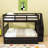 Full-Over-Full Bunk Bed With Storage, Twin Trundle, And Safety Guardrails-1963487814