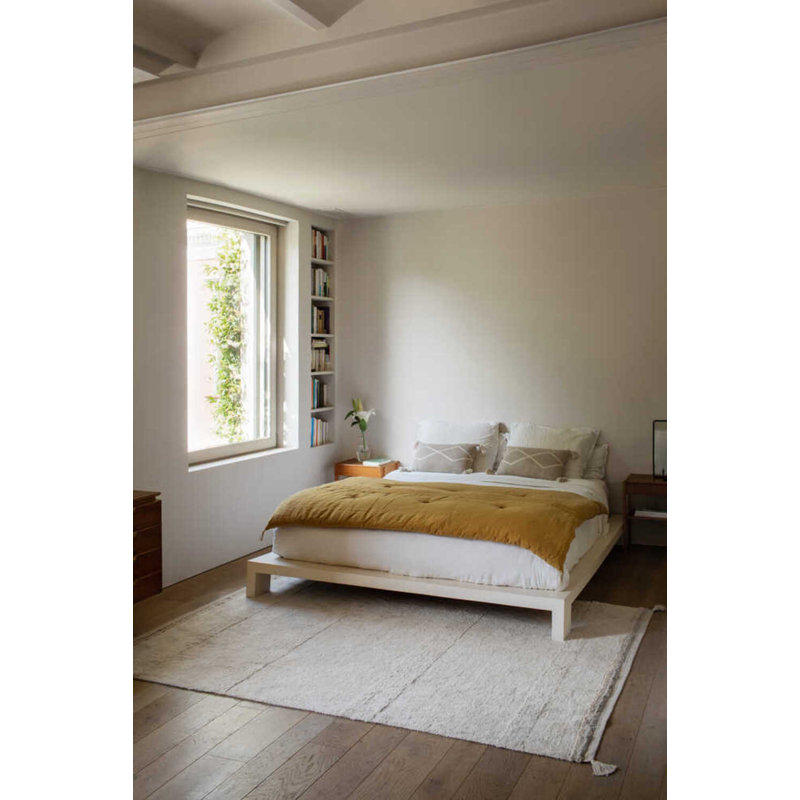 Washable Rug Bloom Natural, Rectangle 6'7" x 9'10", Beige