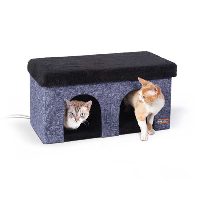 Lit pour chat rectangulaire chauffant