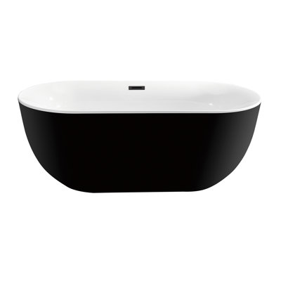 67" x 31" Freestanding Soaking Acrylic Bathtub